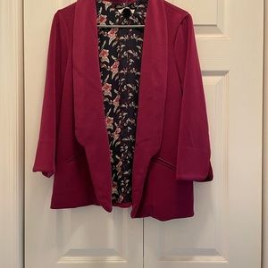 Burgundy colored blazer-Size Large
